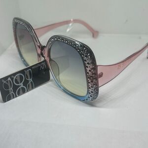 Bling Rhinestone Square Sunglasses UV Protection